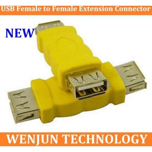 Hot SaleHigh Quality Female to Female USB Cable Extension Connector Adapter 100PCS Free Shipping