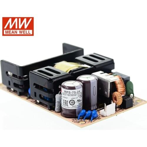 MEAN WELL RPS-75-24 3.2A 24V 75W Reliable Green Medical Grade Open Frame Switching Power Supply Meanwell PCB power unit PSU
