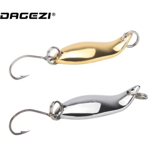 DAGEZI 2.5g/30mm Metal Spoon Lure 2pcs/lot Hard Bait Spoon Fishing Lure Freshwater Fishing Tackle Artificial Bait