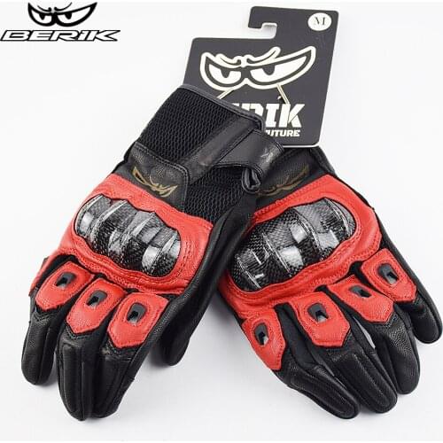 Spring Winter Motorcycle Gloves Leather Gloves Men Cycling Glove Carbon Fiber Shell Protection Gloves Accessories for Motorcycle