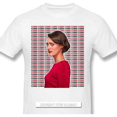 Men Comedy Fleabag British TV Series Black T-Shirts Chatty Wednesdays Cute TShirt Pure Cotton Tee Harajuku Shirt