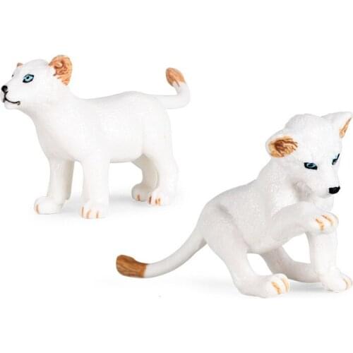 Small Size Lion Animal Figure Collectible Toys Wild Animal Action Figures Kids Plastic Cement Toys