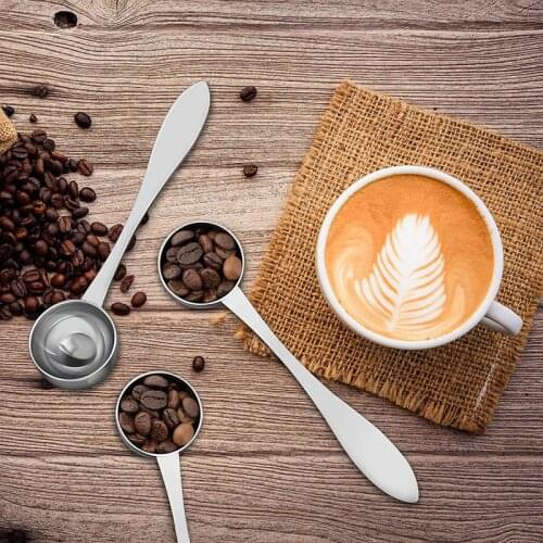 NHBR 6 Pieces Coffee Scoop Stainless Steel Measuring Spoon Long Handle Tablespoon Stirring Spoon for Coffee Tea Sugar 20 Ml