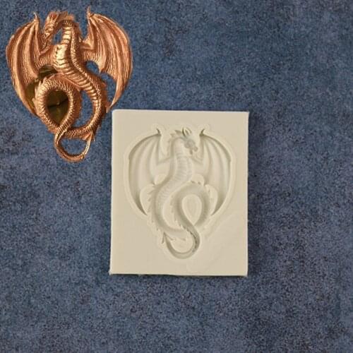 New Cartoon Anime Model Flying Dragon Fondant Silicone Mold Chocolate Mold DIY Cake Baking Decoration Mold