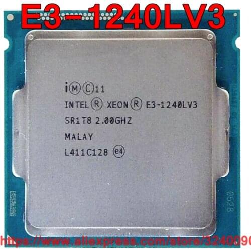 Original Intel CPU Xeon E3-1240LV3 Processor 2.00GHz 8M 25W Quad-Core E3 1240LV3 LGA1150 free shipping E3-1240L V3 E3 1240L V3