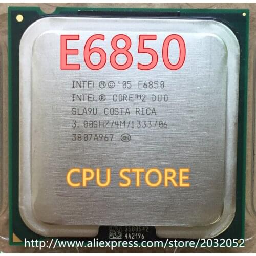 Original lntel Core 2 Duo E6850 Desktop CPU 3.0GHz 4MB/1333Mhz processor LGA 775 (working 100% Free Shipping)