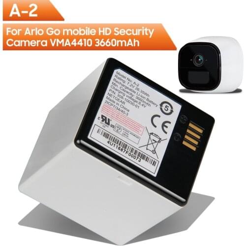 Original Replacement Battery A-2 For Arlo Go mobile HD Security Camera VMA4410 Authentic Rechargable Battery 3660mAh