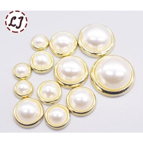 New 50sets/lot pearl rivets button for cloth pants hat bag shoes crafts decoration DIY home garment accessories scrapbooking