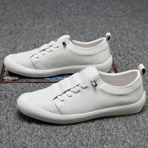 QWEDF 2019 Leather Men Casual Shoes Luxury Brand Mens Loafers Moccasins Breathable Slip on Black Driving Shoes Schoenen Z2-20