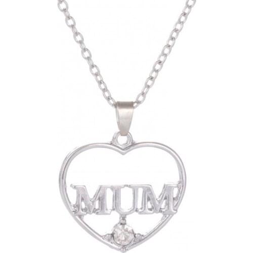 SANWOOD MUM Letter Heart Pendant Necklace Choker Chain Mother Day Gift Jewelry Accessory