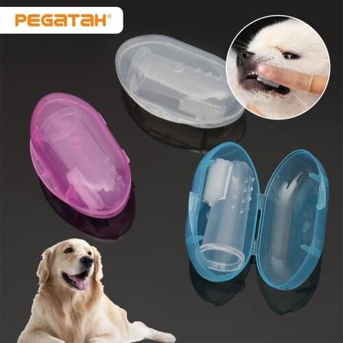 Soft Pet Finger Toothbrush Teddy Dog Brush Silicagel Pet Supplie Bad Breath Tartar Teeth Care Tool Dog Cat Cleaning Tooth Brush