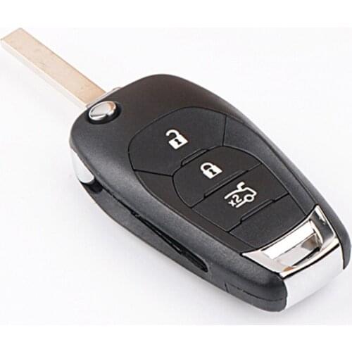 DAKATU 3 Button Flip Folding Remote Key Shell Case Cover fob For Chevrolet Cruze Aveo 2014-2018 Flip Car Key Shell HU100 Blade