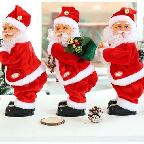 Twisting Santa Claus Doll 30cm Electrical 2021 Christmas Gift Kids Home Decoration Ornaments Navidad para el hogar Xmas New Year