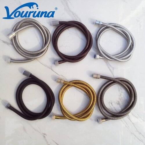 1.5 Meters Length Flexible Hand Shower Hose Shower Tube Replacement Nickel Brushed/Black/Chrome/Golden/Antique Brown