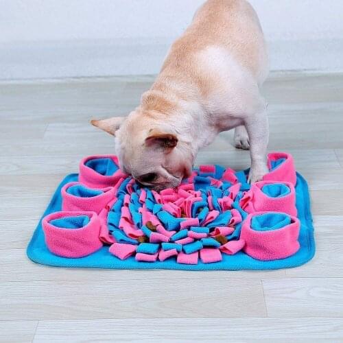 Dog Snuffle Mat Hand Woven Dog Sniffing Pad Soft Pet Nose Work Smell Snuffle Mat Training Feeding Foraging Skill Blanket Dog