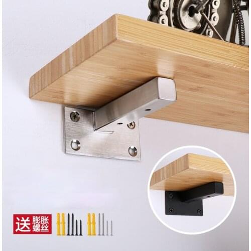 1pc 10-35cm steel bracket wall mounted convertible shelf and table T type Heavy support carrier rod metal furniture fittings