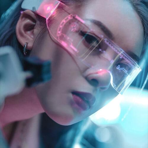 Led Science Fiction Luminous Glasses Birthday Net Red Future Technology Bar Disco Jumping Luminous Glasses Night Vision Holiday