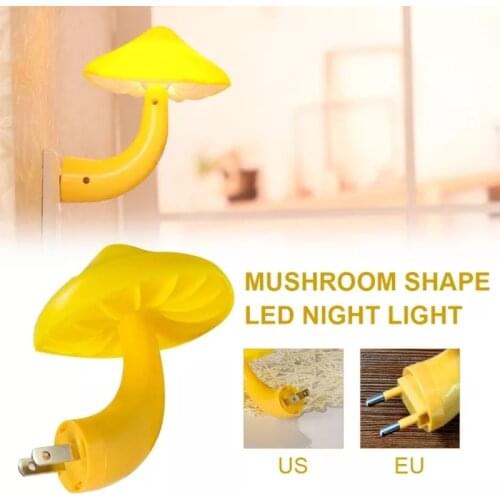 LED Smart Light Control Mushroom Night Light Childrens Night Light Mini Wall Lamp Baby Childrens Bedroom Decor Night Light