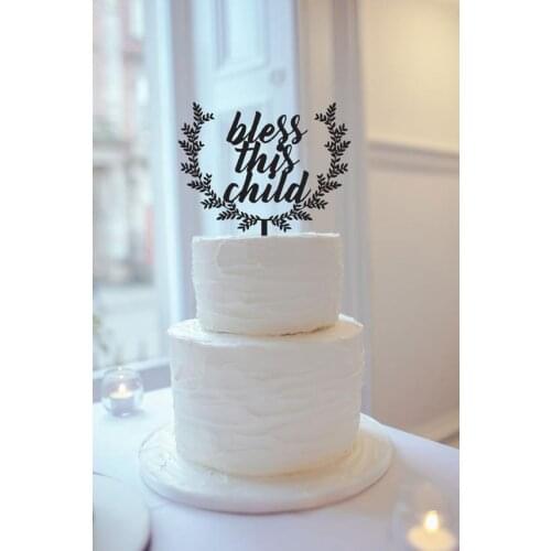 Cake topper, Name Cake Topper, Baby shower cake topper, cake decoration.Bless this Child, Cake Topper, Baptism cake topper, Firs