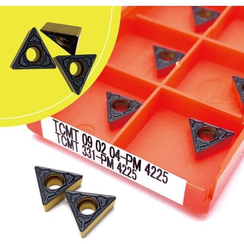 10PCS Carbide inserts TCMT090204 PM 4225 metal lathe tools TCMT 090204 Internal Turning Tool Hard Alloy High quality turning ins