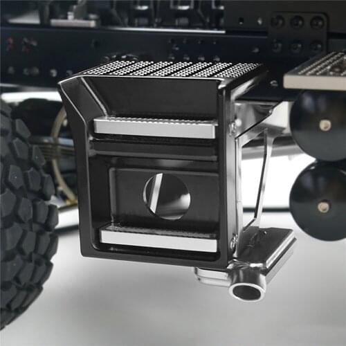 Metal Battery Box Exhaust Pipe for Tamiya Scania 1/14 Tractor Trailer Engineering Truck Model Car Accessories