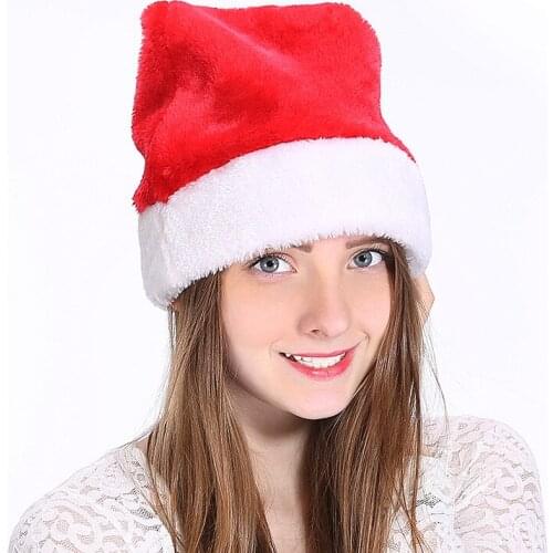 High-Grade Plush Adult Christmas Hat Fleece and a Santa Claus Hat Christmas Hat Christmas Hat Manufacturers