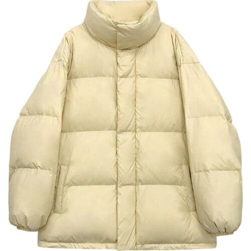 WSYORE Autumn and Winter Women Casual Loose Wild Duck Down Jacket Simple Thick Bread Down Coat Female Outwear Coat NS2891