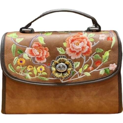 Female bag Chinese style embroidery luxury female handbag personality wild original womens shoulder messenger bag authentic