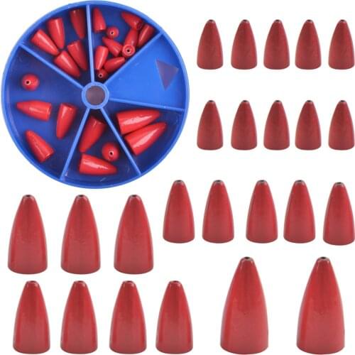 24Pcs/Box Bullet Fishing Weights Flipping Sinker Carolina rig Casting ECO-Friendly Coating Bass Lure Fishing Tackle