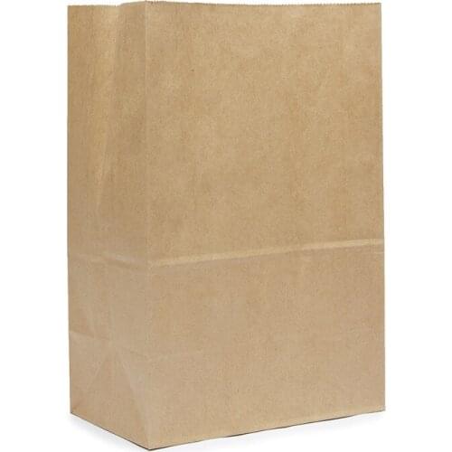 50Pcs 18*9*5cm Brown Kraft Paper Bread bags Cookie Snack Baking Packag Gift Bags Packing Biscuits Food Takeout Eco-friendly Bag