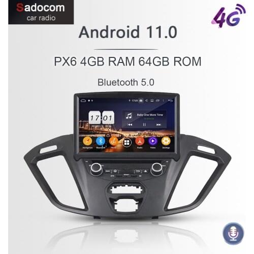 720P PX6 DSP IPS Android 10.0 8 Core 4G 64GB Car DVD Radio Player GPS RDS wifi car radio 5.0 For Ford Transit Custom 2013 -2018