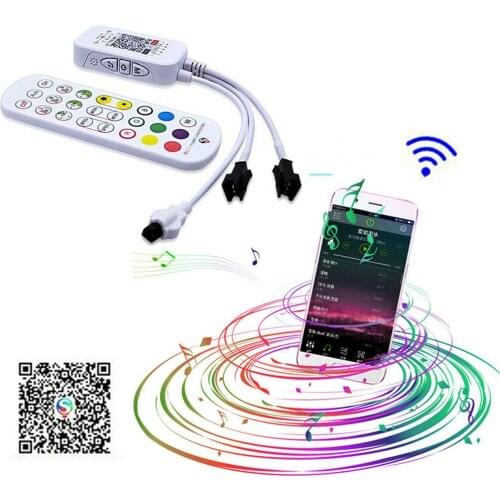 DC 5-24V Bluetooth Remote Controller Music Sync for WS2811 WS2812B sk6812 Led pixel strip 1/2 output controller light strip