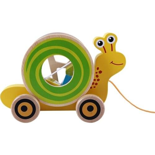 Wooden Animal Trailer Mini Around Beads Educational Game Wooden Toy Fun Puzzle For Kid Children Baby