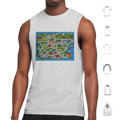 Kids Carpet Rug Road City Tank Tops Vest Sleeveless Kids Carpet Rug Road City