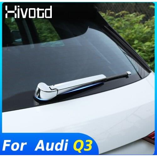 For Audi Q3 2020 2019 Accessories Chrome Wiper Rear Window Windshield Windscreen Wiper Blades Trim Decoration Exterior Styling