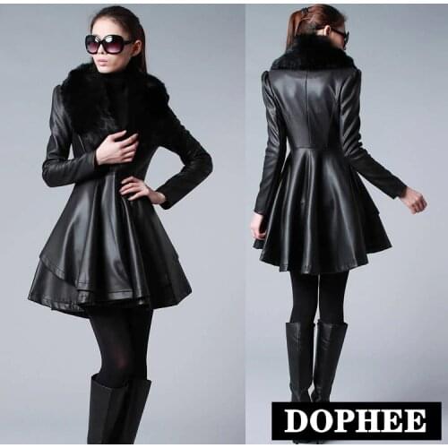 Женские зимние кожаные куртки Dophee China At AliExpress
