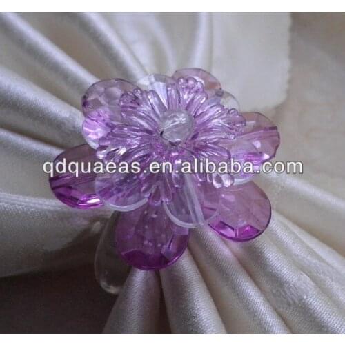 Purple crystal napkin ring, napkin holder