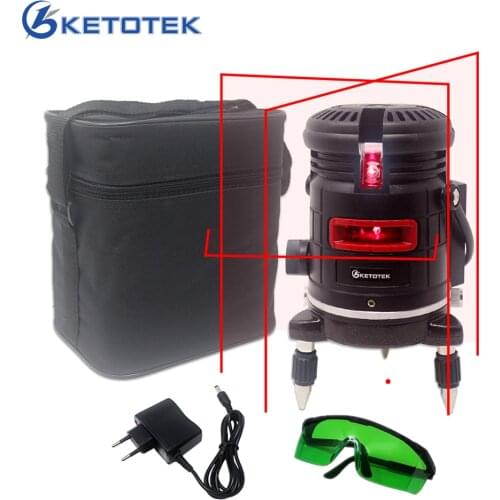 5 Line 6 Points Red Laser Level Self-leveling Horizontal & Vertical 360 Degree With Tilt Slash Function Outdoor Construction