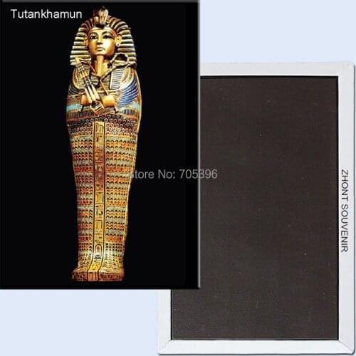 10K Landmarks Magnets , Egypt Pharaoh Tutankhamen Coffin Tourist Metal Fridge Magnet 5372
