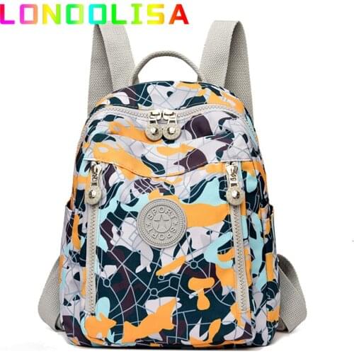 Fashion Pattern Large Capacity School Bags for Teenage Girls Brand Designer Nylon Waterproof Travel Backpack Elegant Women Bags