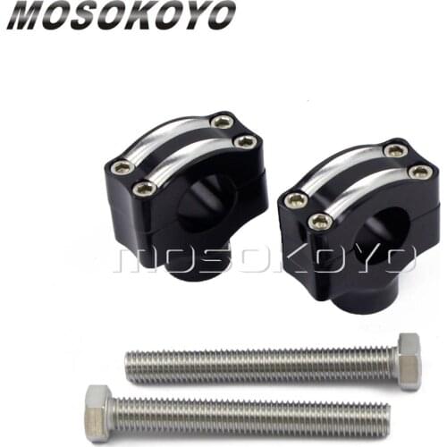 Motorcycle CNC Aluminum Rough Craft 1" Handlebar Riser Cafe Racer 25mm Bar Mount Riser for Harley Sportster Touring XS650