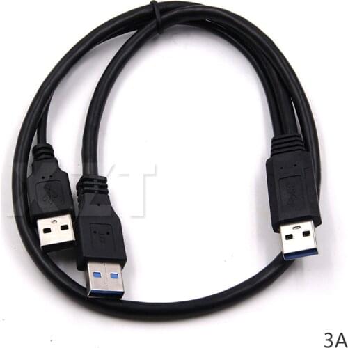 Newest Sata data cable USB2.0 + USB 3.0 Type A to USB 3.0 A Male Y Cable Connector for Computer Hard Disk