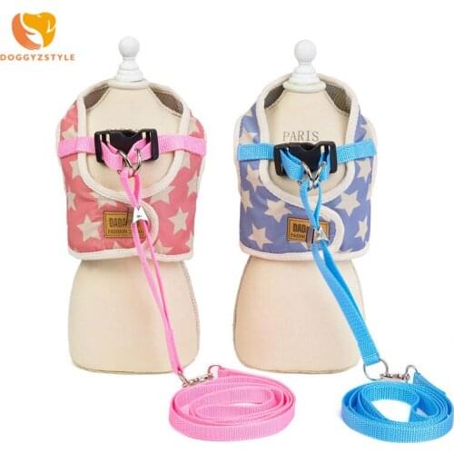 2020 New Fashion Pet Dog Adjustable Harness And Leash Set Soft Polyester Walk Out Pets Cat Vest Harness With Hand Holding Rop