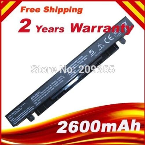 Wholesales New 4cells Laptop battery For ASUS A450 A550 F450 F552 P450 X450 X550 A41-X550 A41-X550A free shipping