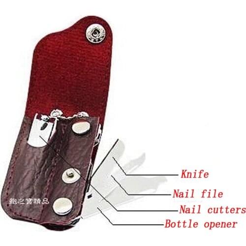 Original South Korea 777 manicure suit DS-301 nail scissors knife forceps four pieces with leather cover free delivery