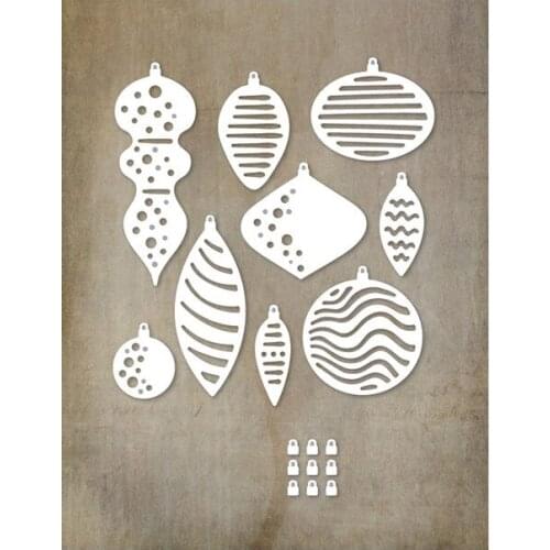 Christmas Lights Ball New Arrival 2021 Metal Cutting Die Scrapbooking DIY Decoration Craft Embossing Stencil Stansmallen