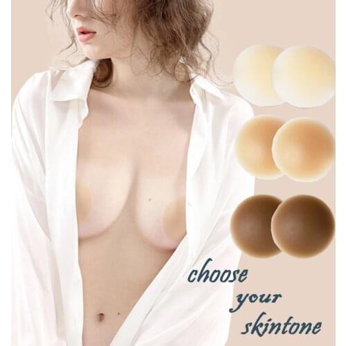 Tricolor Thin Reusable Women Breast Lift Nipple Cover Invisible Petal Adhesive Strapless Backless Stick Bra Silicone Nipple Pad