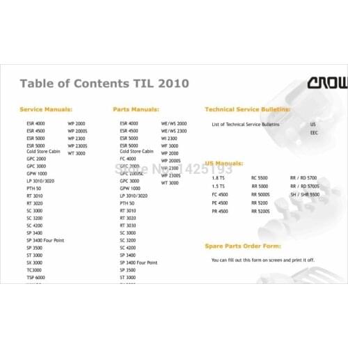 Crown Forklift Parts and Repair 2010