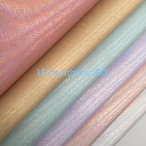 1PC 21X29CM Iridescent Pastel Synthetic Leather Fabric Leather Sheets, PU Leather For Making Bows LEOsyntheticoDIY 6S04