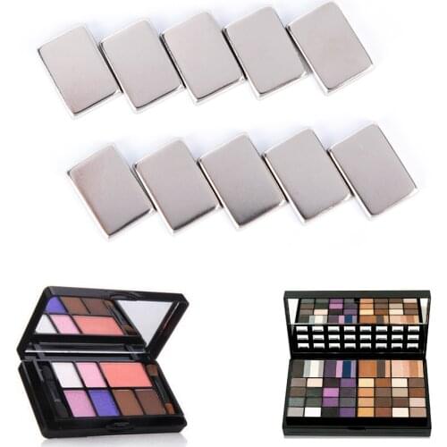 10Pcs Empty Rectangle Iron Tin Pans For Powder Eyeshadow Lip Gloss 18*13MM Eyeshadow Palette